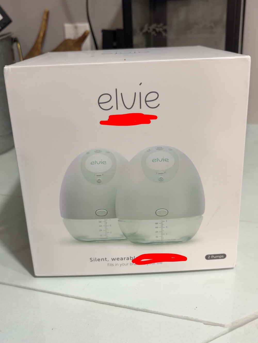 Elvie Silent Wearable Breast Pump – White (Pair)